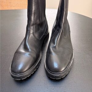 All Saints Black Leather Men's Boots